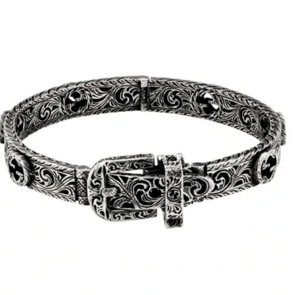 GUCCI Garden Interlocking G Buckle Bracelet Size 19 - Picture 1 of 7